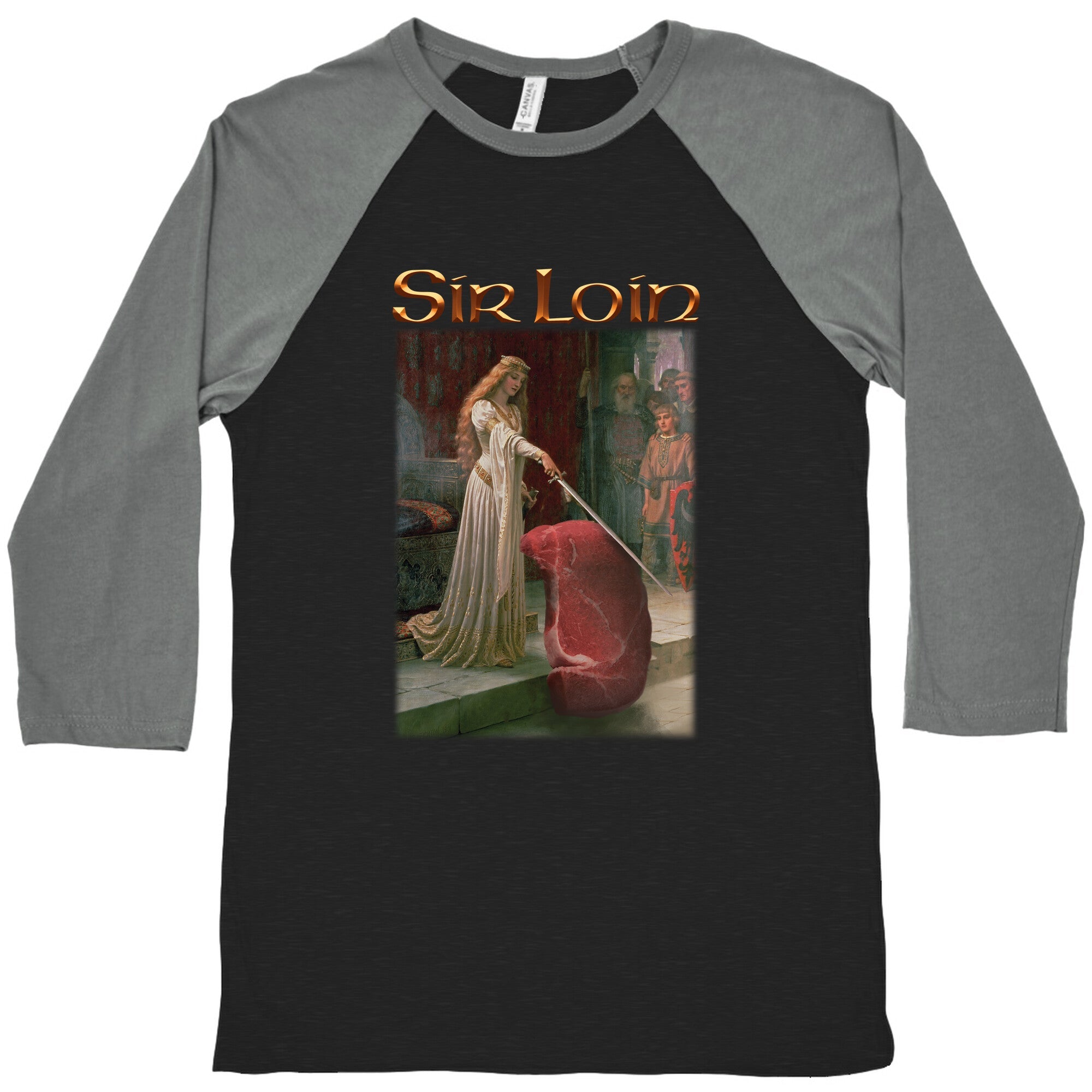 Sir Loin Steak Meme Baseball Tee