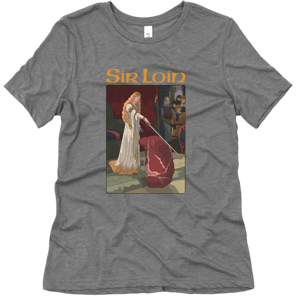 Sir Loin Steak Meme Cartoon Womens Triblend Tee