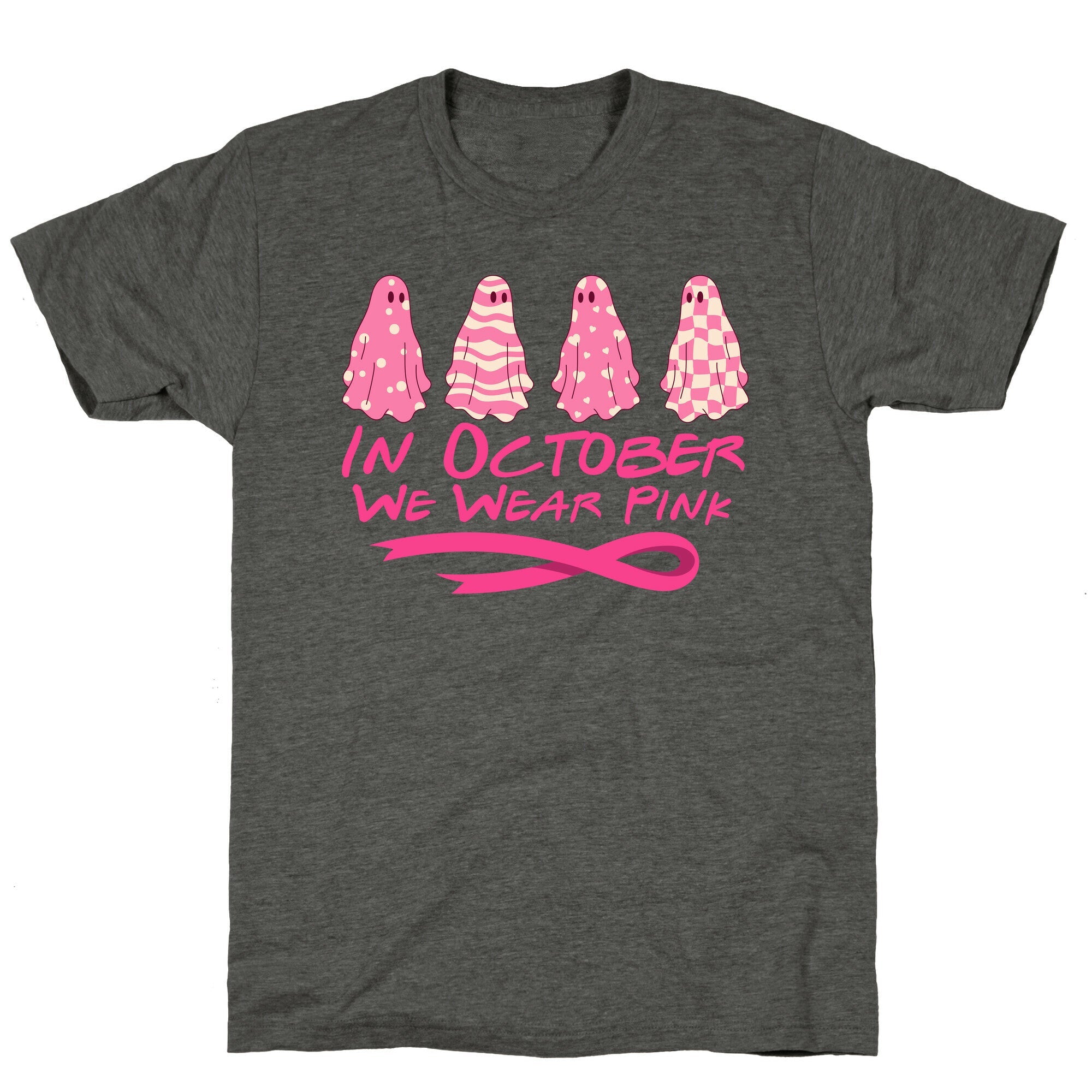 Ghost October Breast Cancer Awareness Unisex Triblend Tee