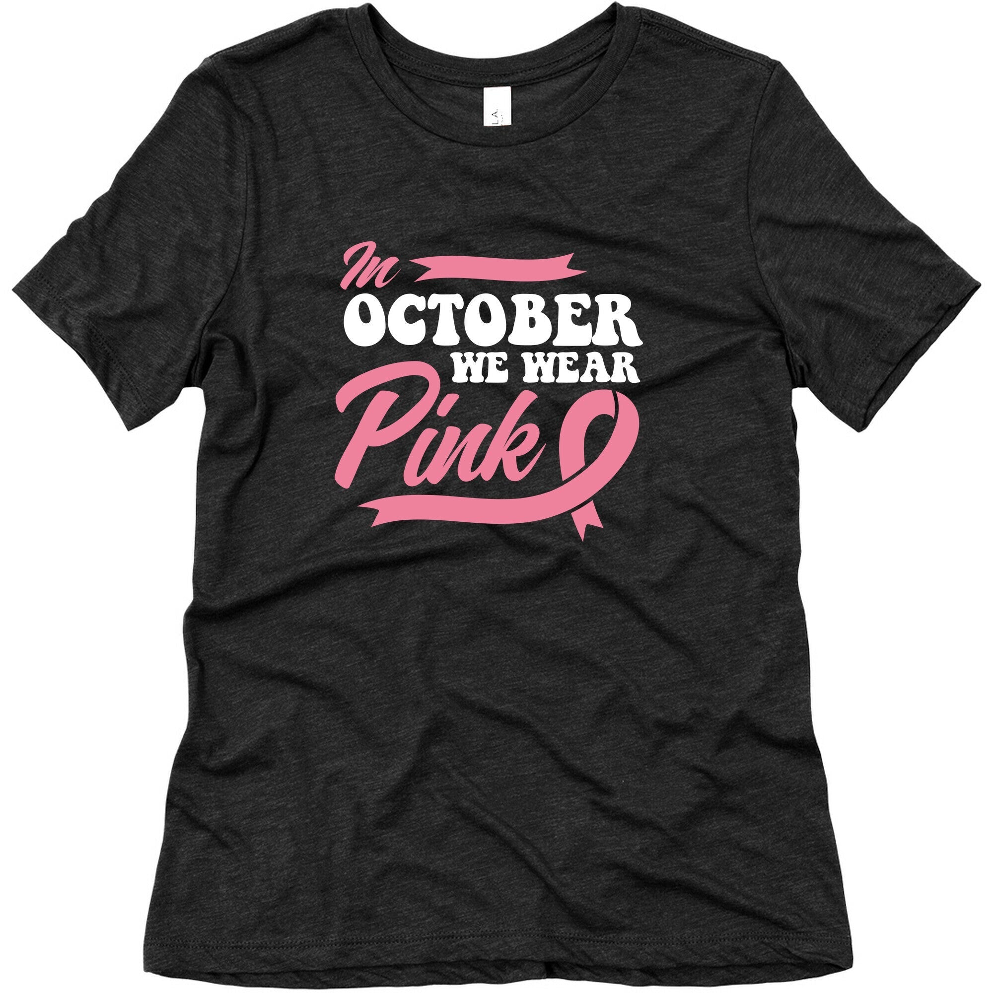 October Pink Breast Cancer Awareness Womens Triblend Tee