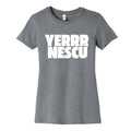 Yerrr Nescu White Text Womens Cotton Tee