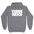 Yerrr Nescu White Text Hoodie