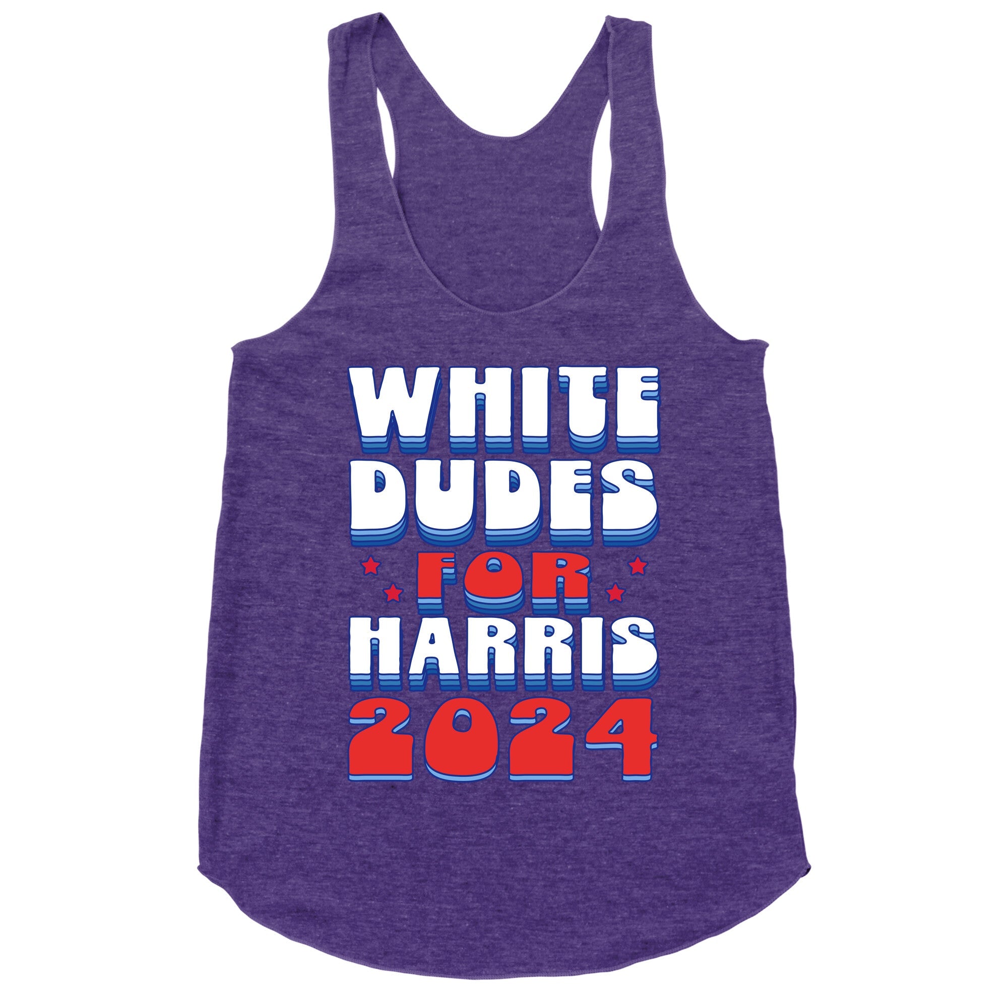 White Dudes for Harris Racerback Tank