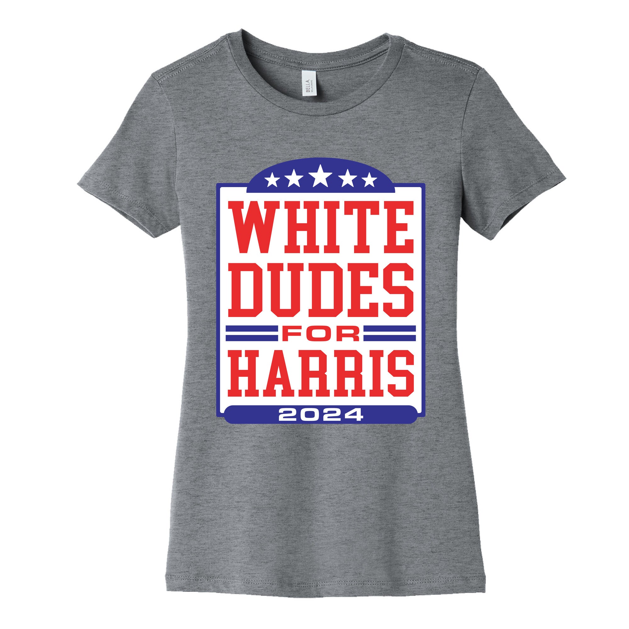 White Dudes for Harris 2024 Womens Cotton Tee