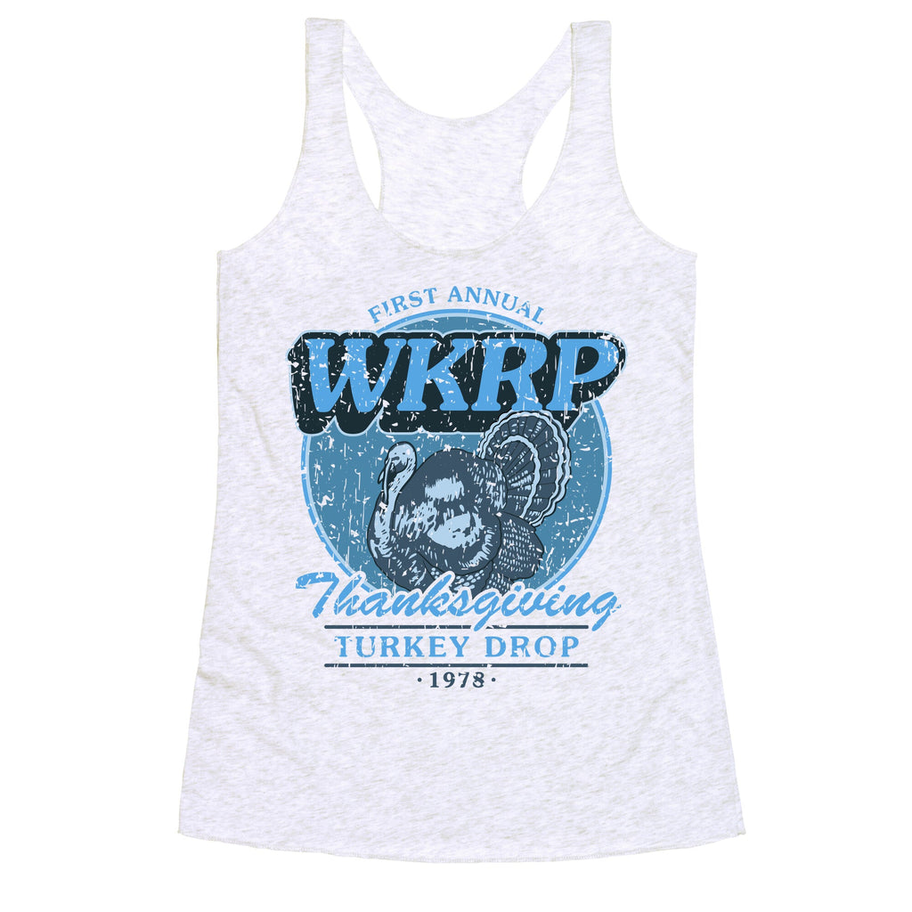 WKRP Turkey Drop Racerback Tank