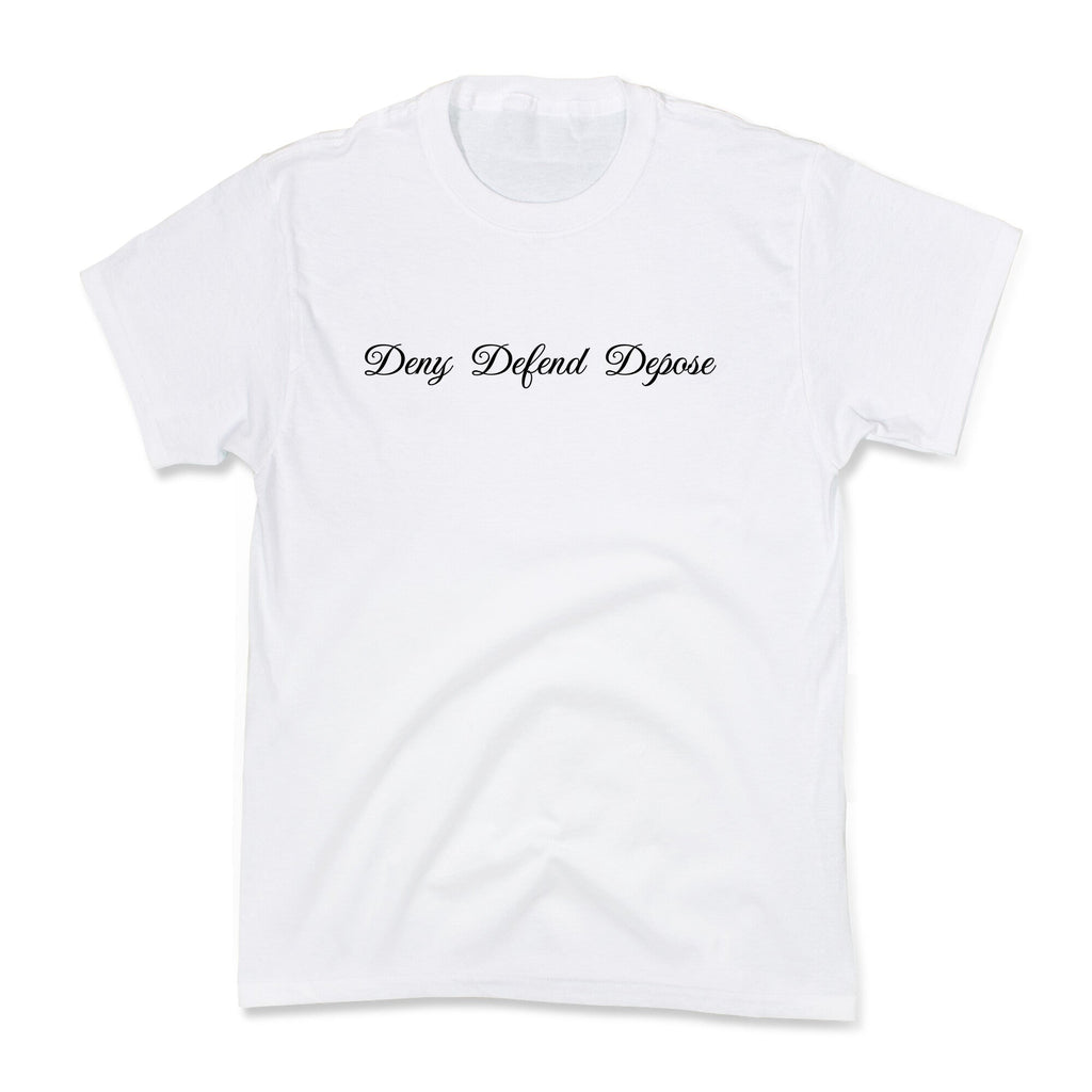 Deny Defend Depose 2 Kids Tee