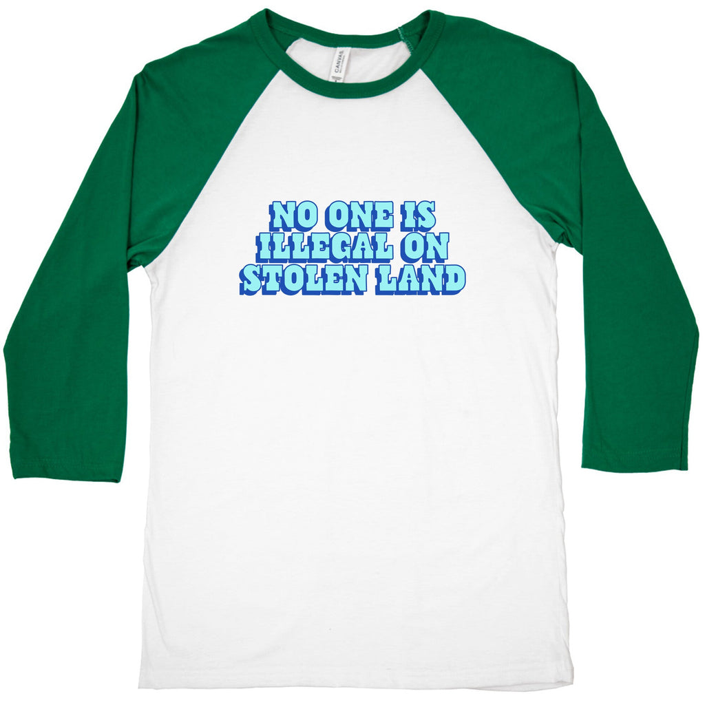 No One Is Illegal Baseball Tee