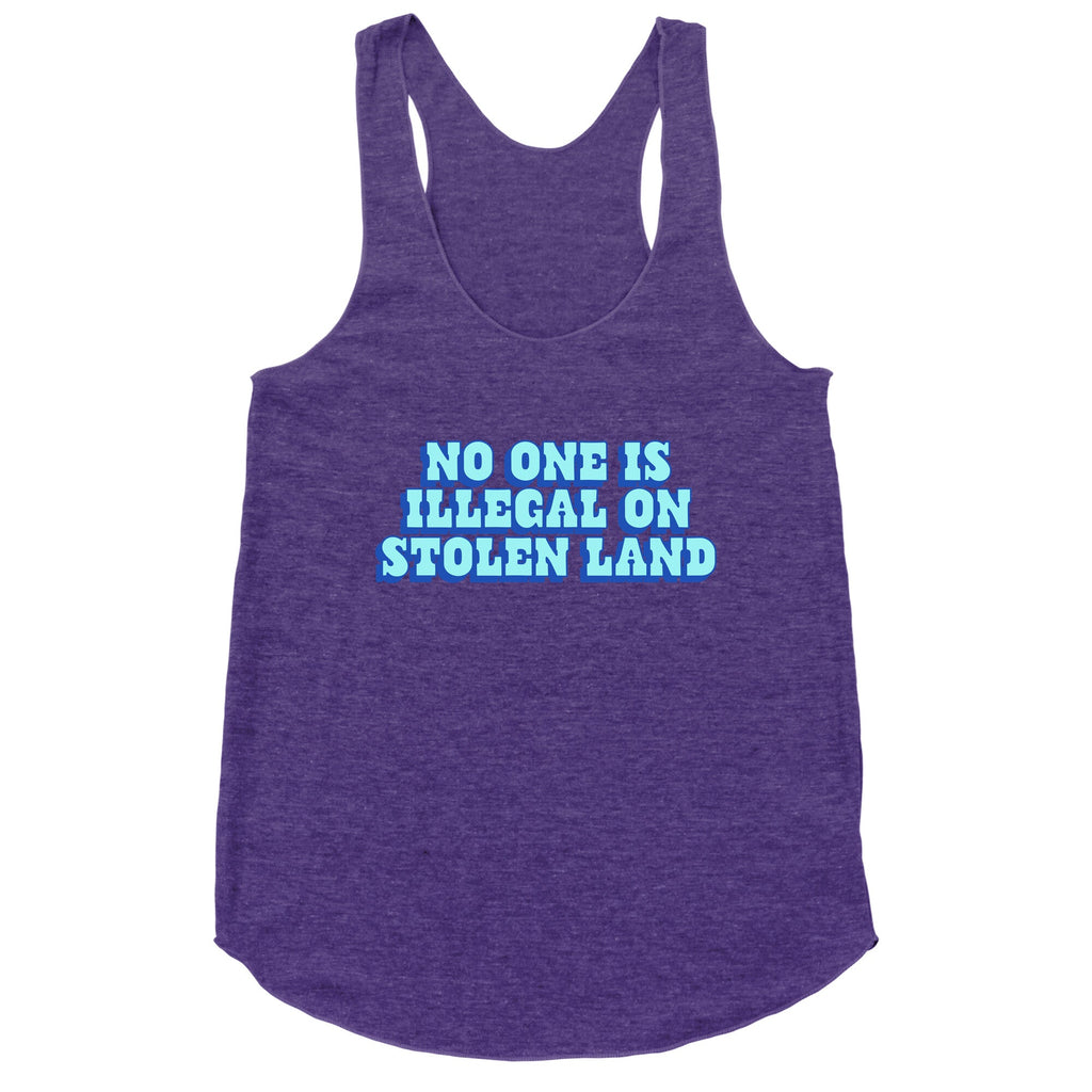 No One Is Illegal Racerback Tank