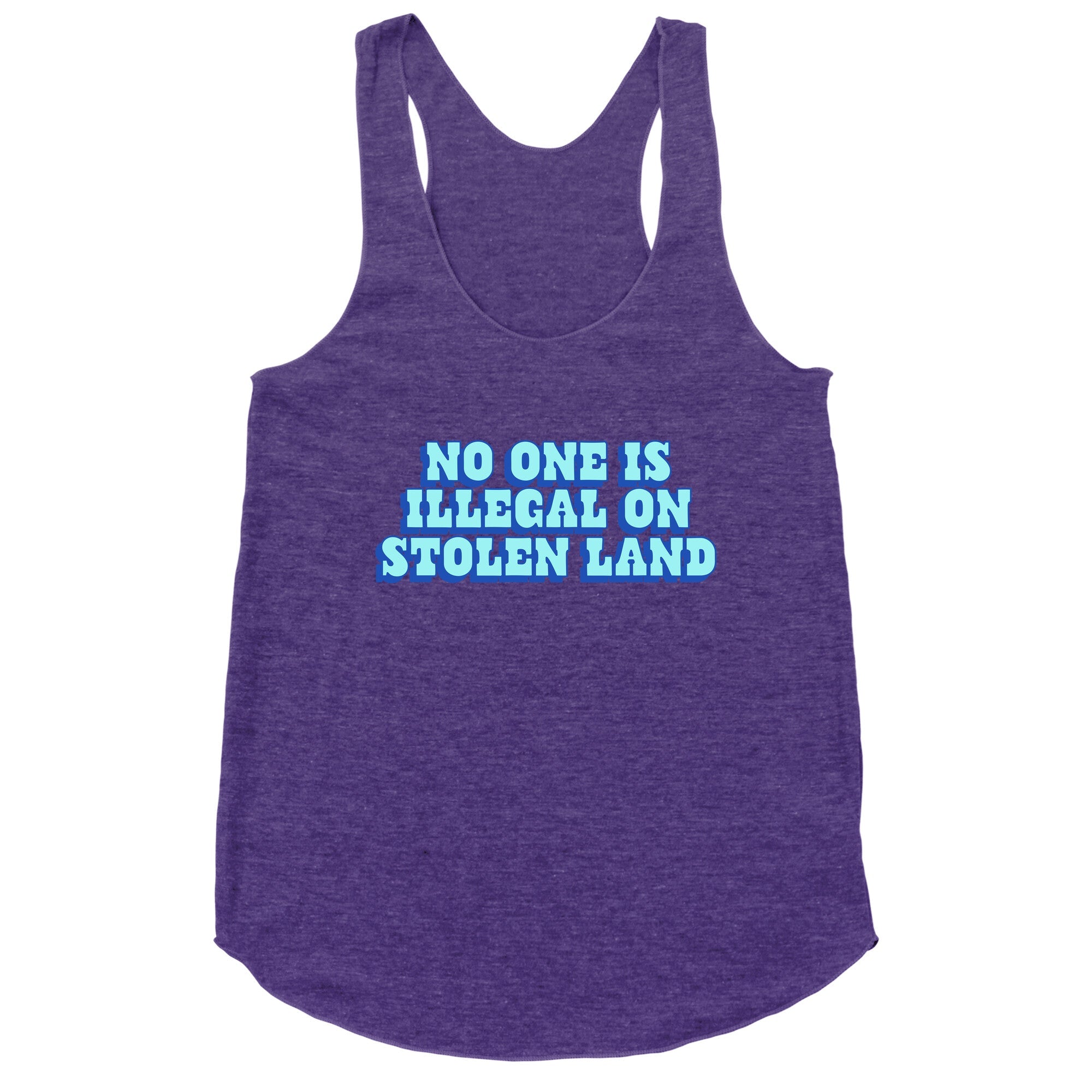 No One Is Illegal Racerback Tank