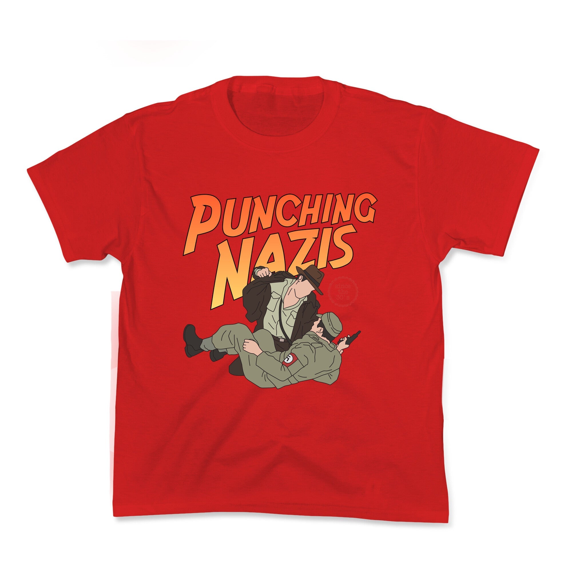 Punching Nazis Since 36 Kids Tee