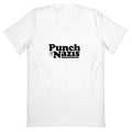 Punch Nazis Black Text V-Neck