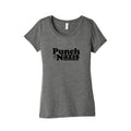Punch Nazis Black Text Womens Triblend Tee