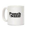 Punch Nazis Black Text Coffee Mug