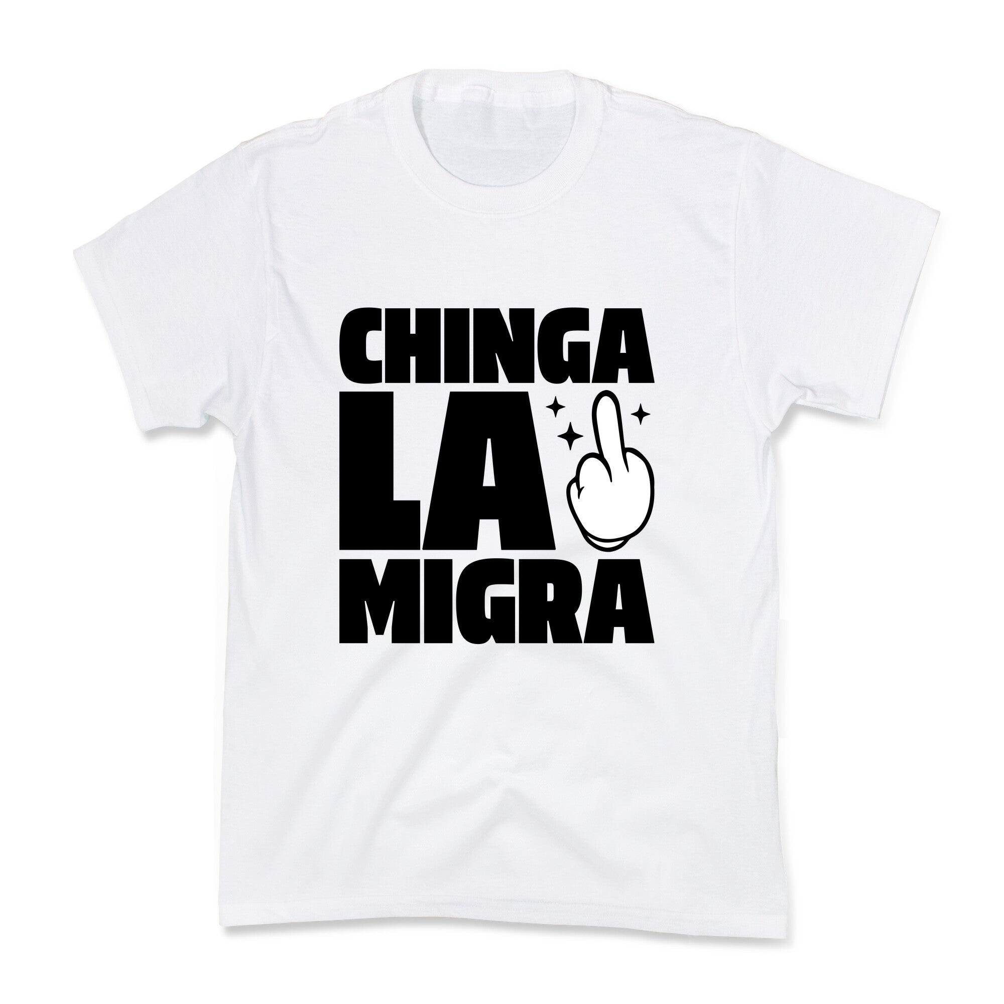 Chinga La Migra Finger Kids Tee