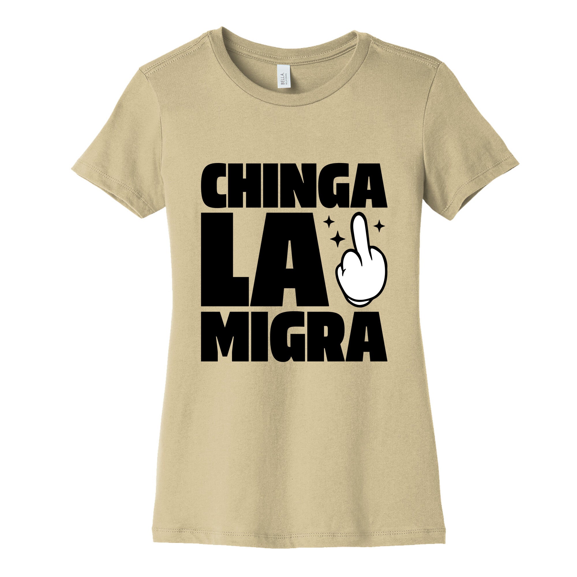 Chinga La Migra Finger Womens Cotton Tee