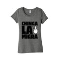 Chinga La Migra Finger Womens Triblend Tee
