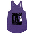 Chinga La Migra Finger Racerback Tank