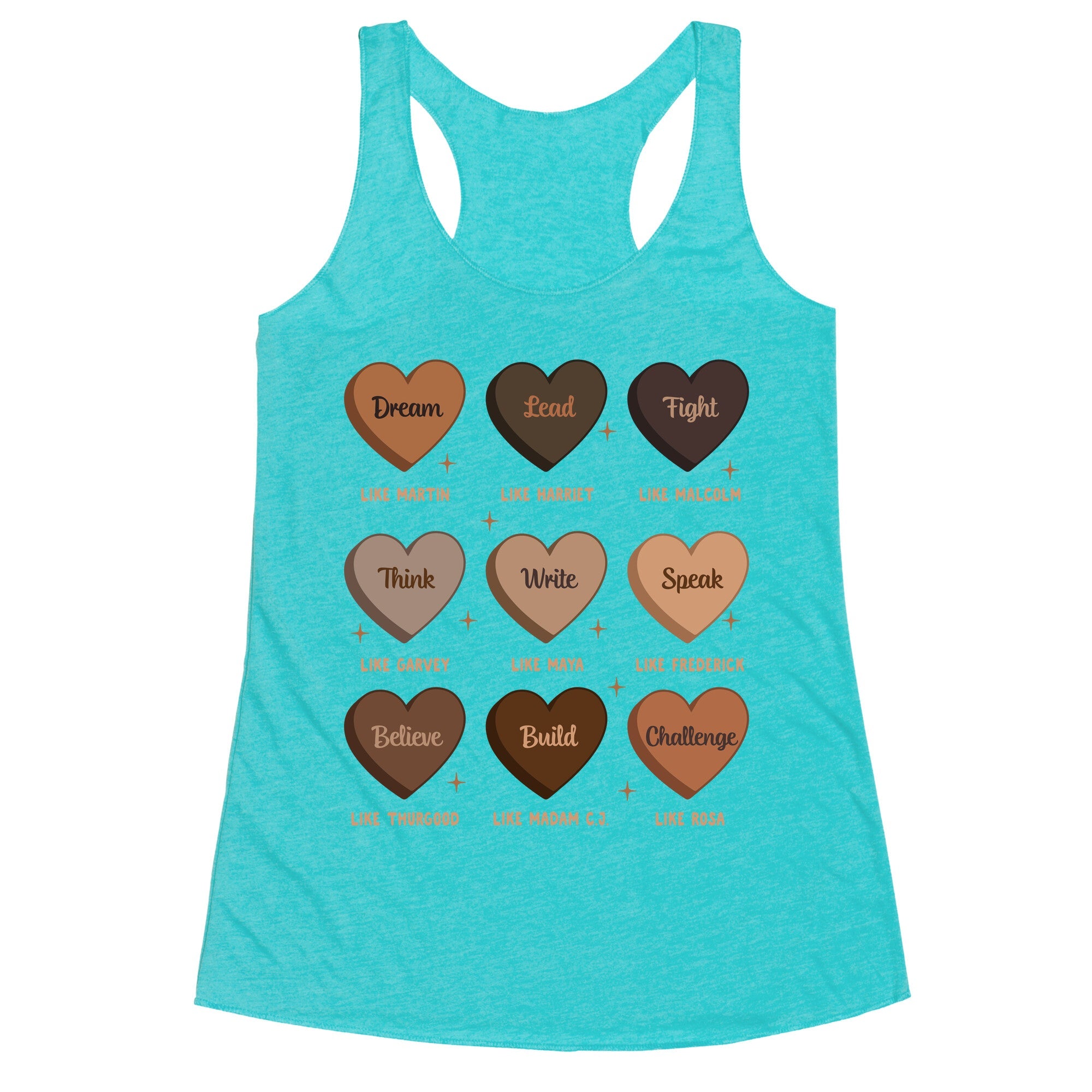 Celebrating Black History Leaders Racerback Tank
