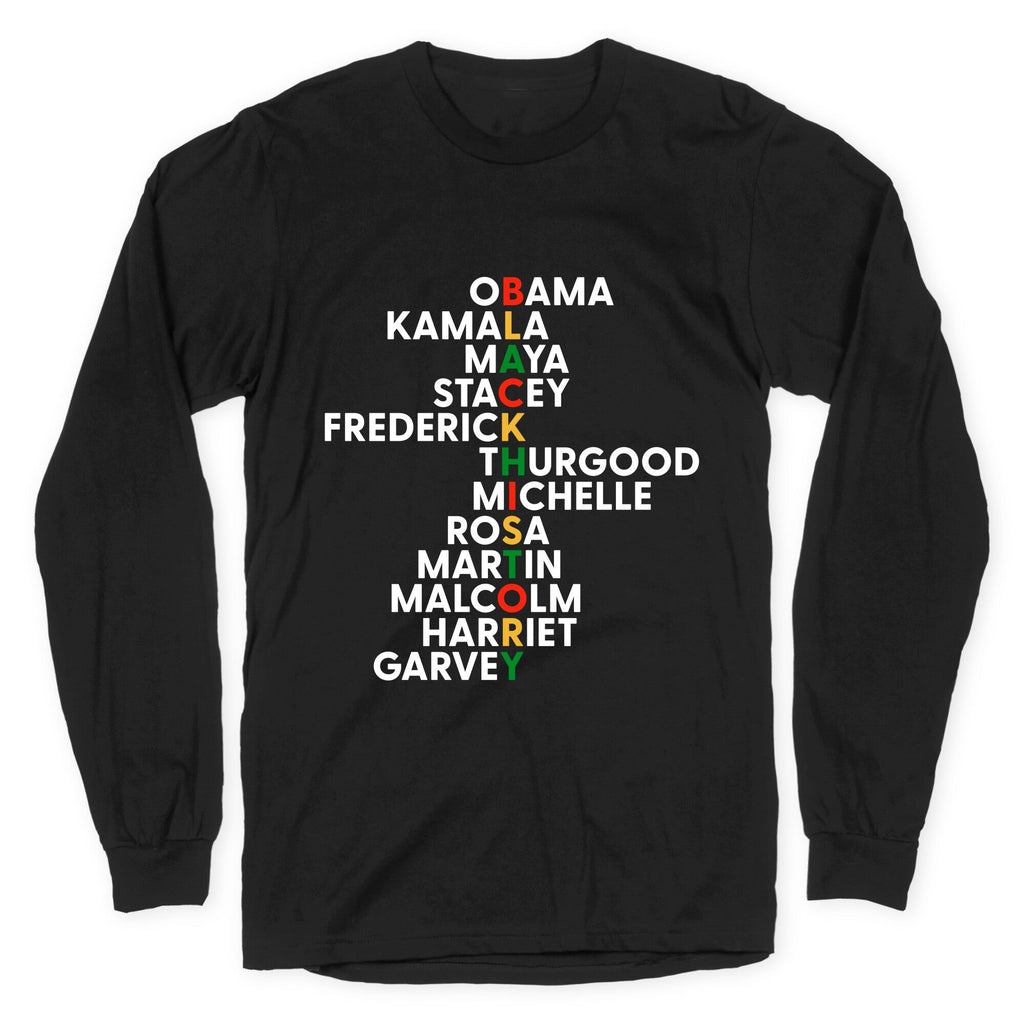 Black History Month Leaders Longsleeve Tee