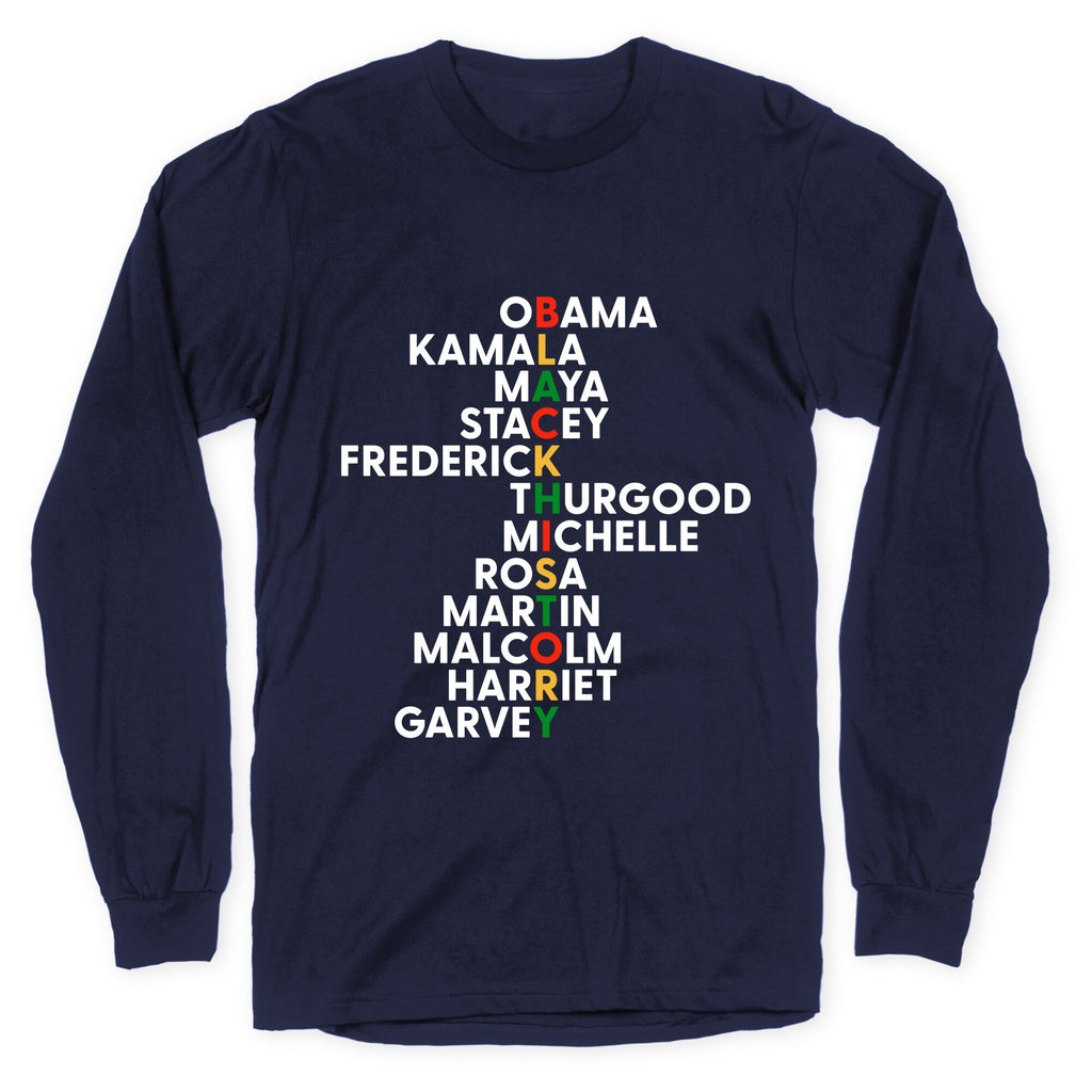 Black History Month Leaders Longsleeve Tee