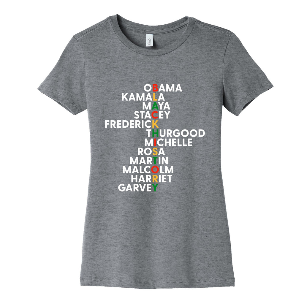 Black History Month Leaders Womens Cotton Tee