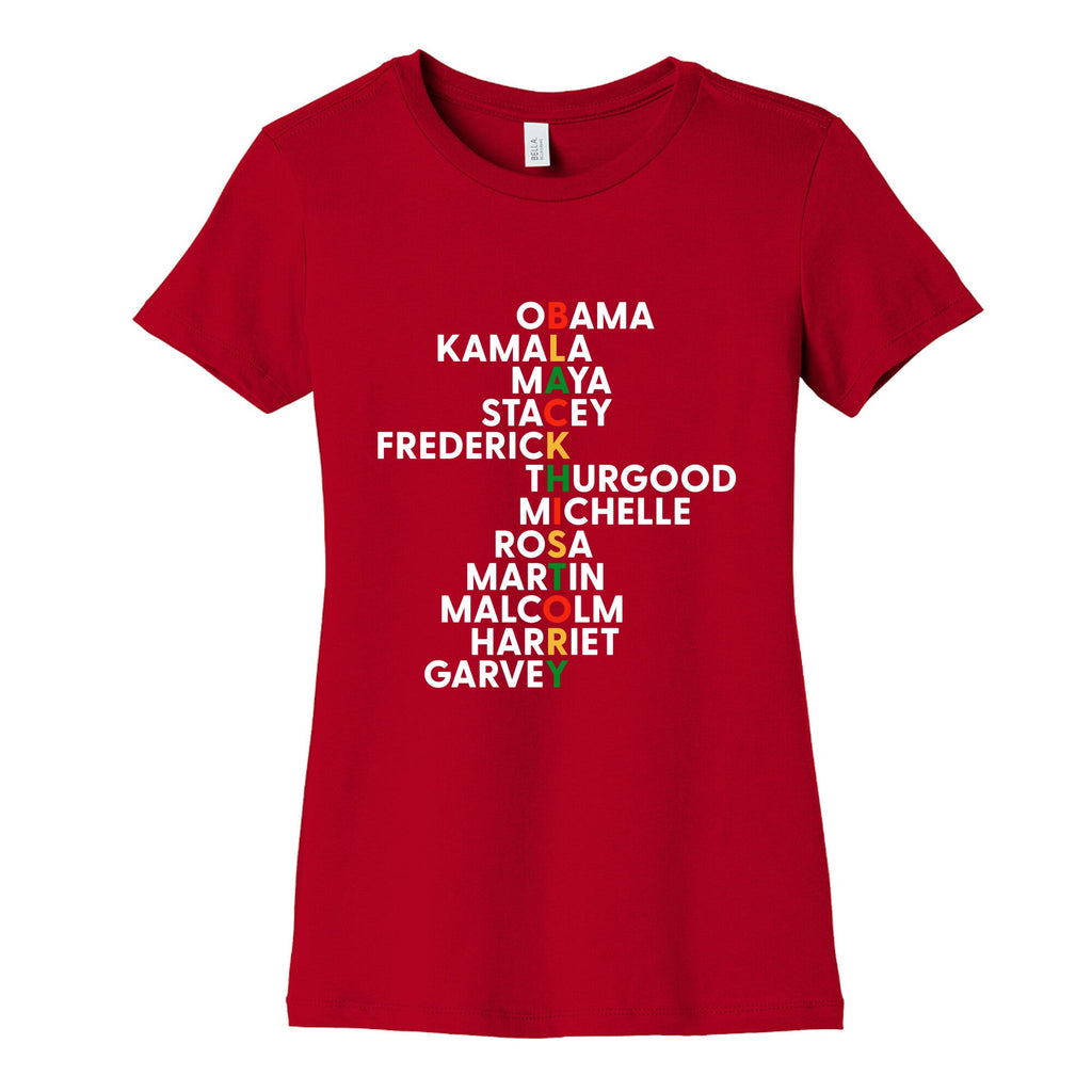 Black History Month Leaders Womens Cotton Tee