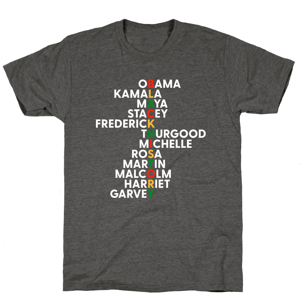 Black History Month Leaders Unisex Triblend Tee