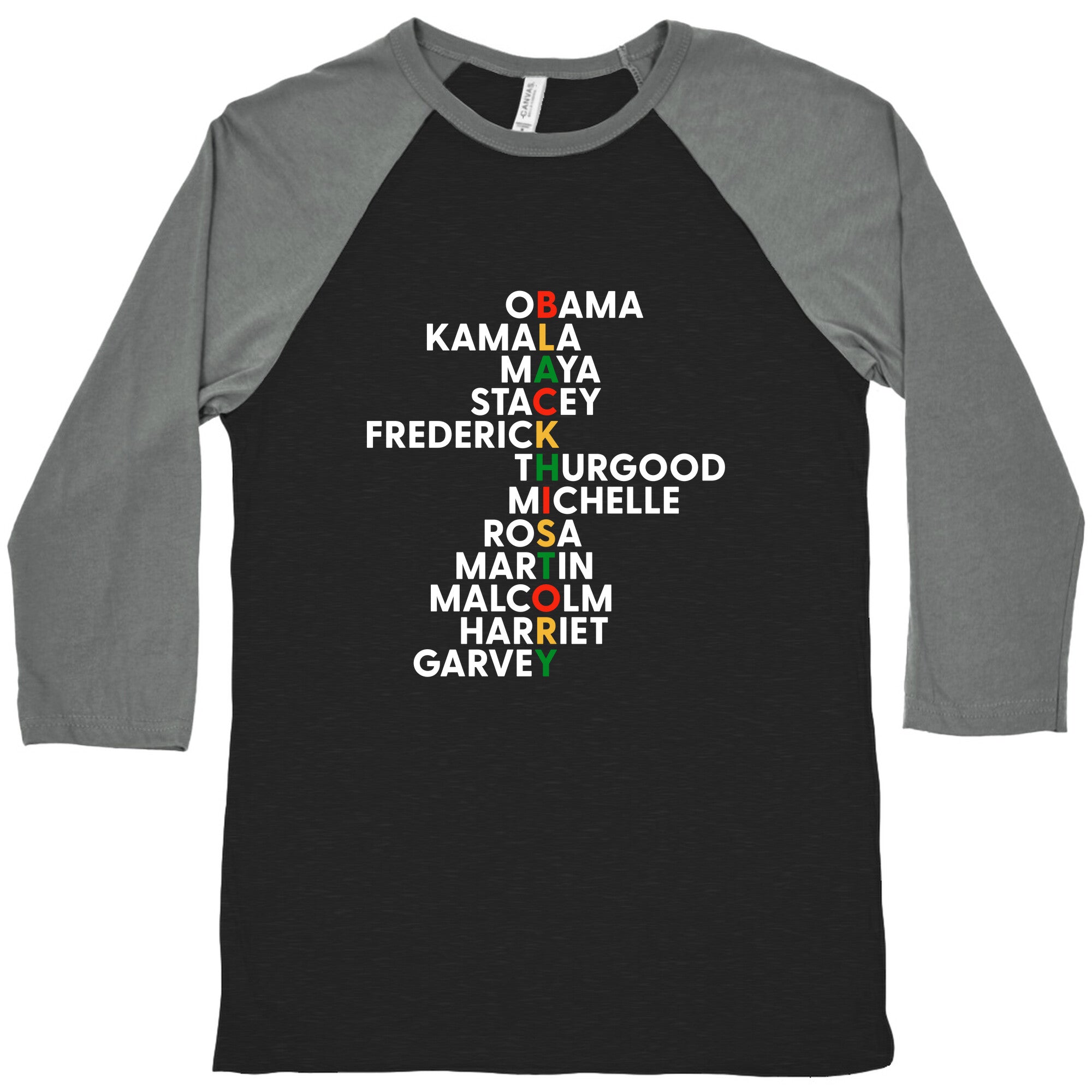 Black History Month Leaders Baseball Tee