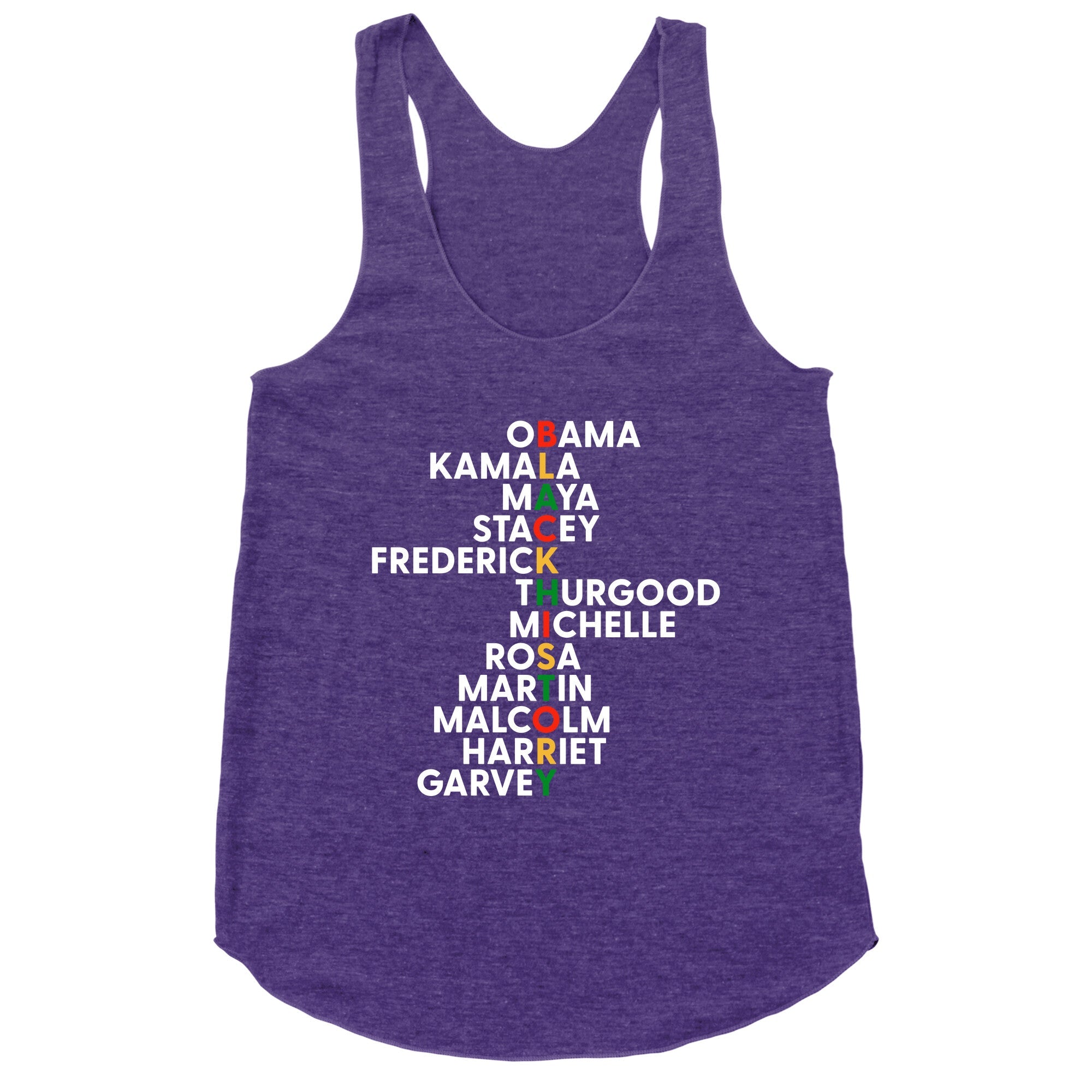 Black History Month Leaders Racerback Tank