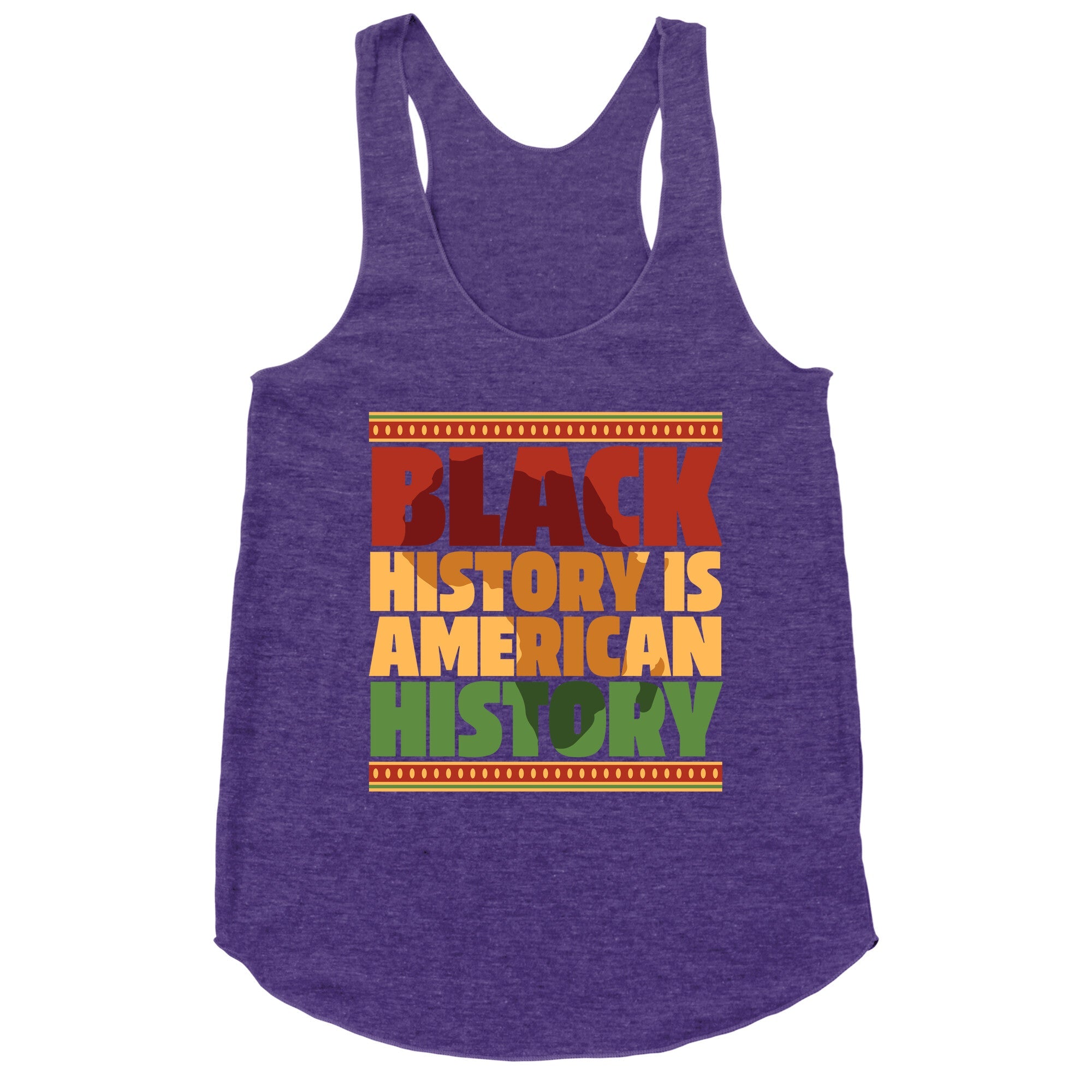 Black History Is American History Racerback Tank