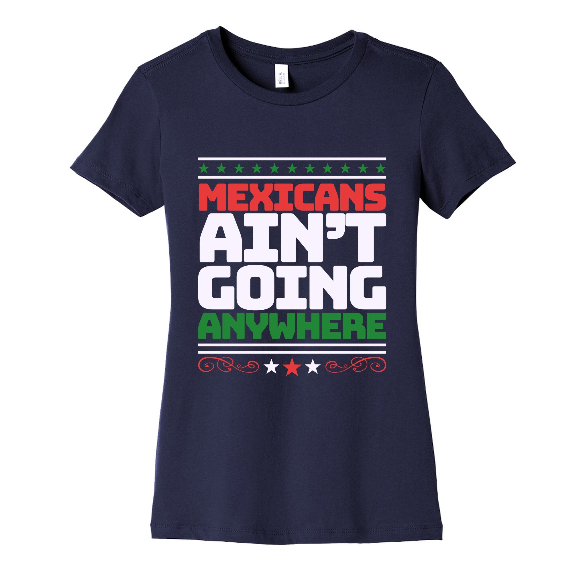 Mexicans Arent Going Anywhere MAGA Womens Cotton Tee