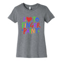 I Love To Finger Paint Couples 1 Womens Cotton Tee