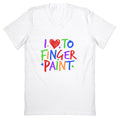 I Love To Finger Paint Couples 1 V-Neck