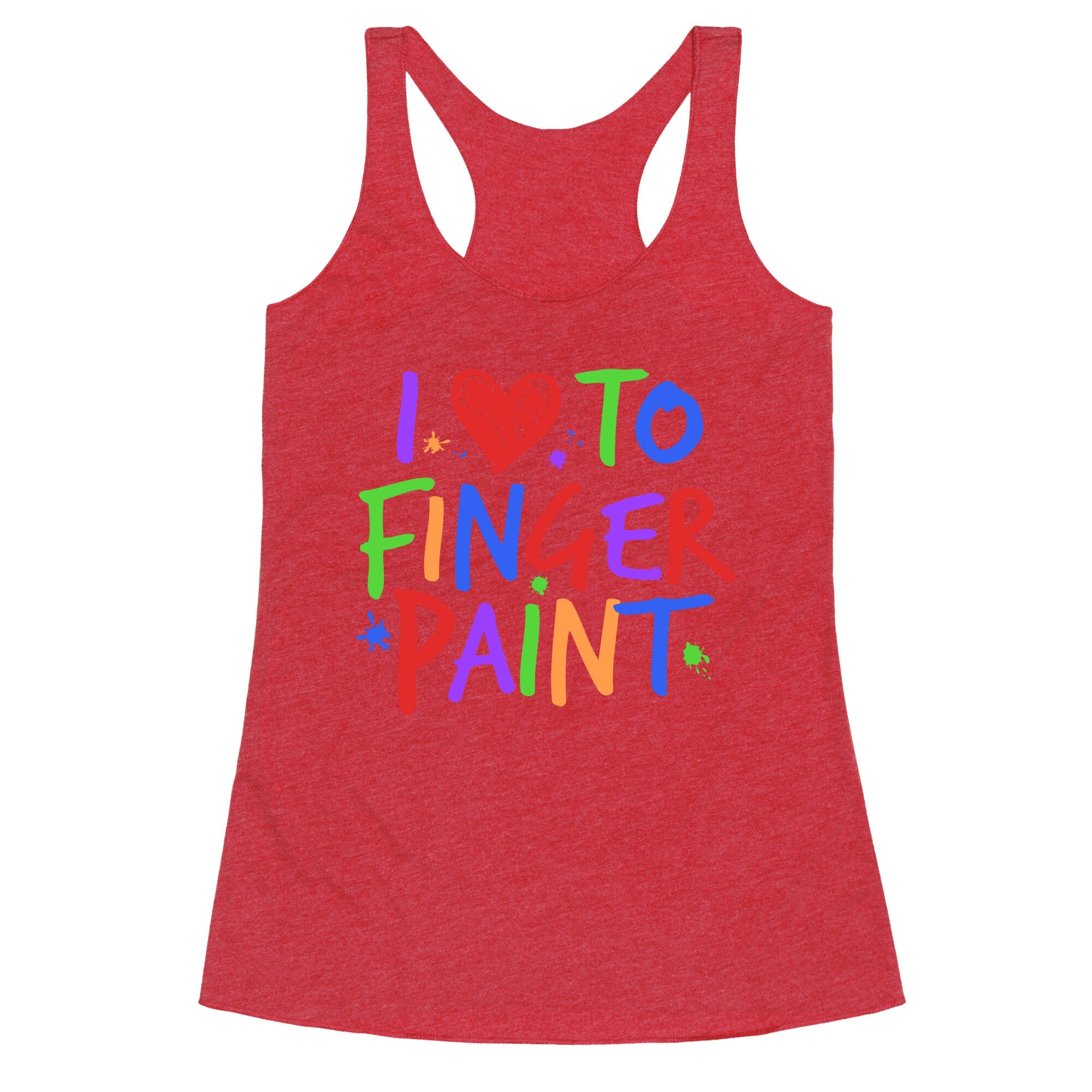 I Love To Finger Paint Couples 1 Racerback Tank