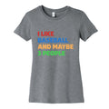 I Like Baseball and Maybe 3 People Womens Cotton Tee