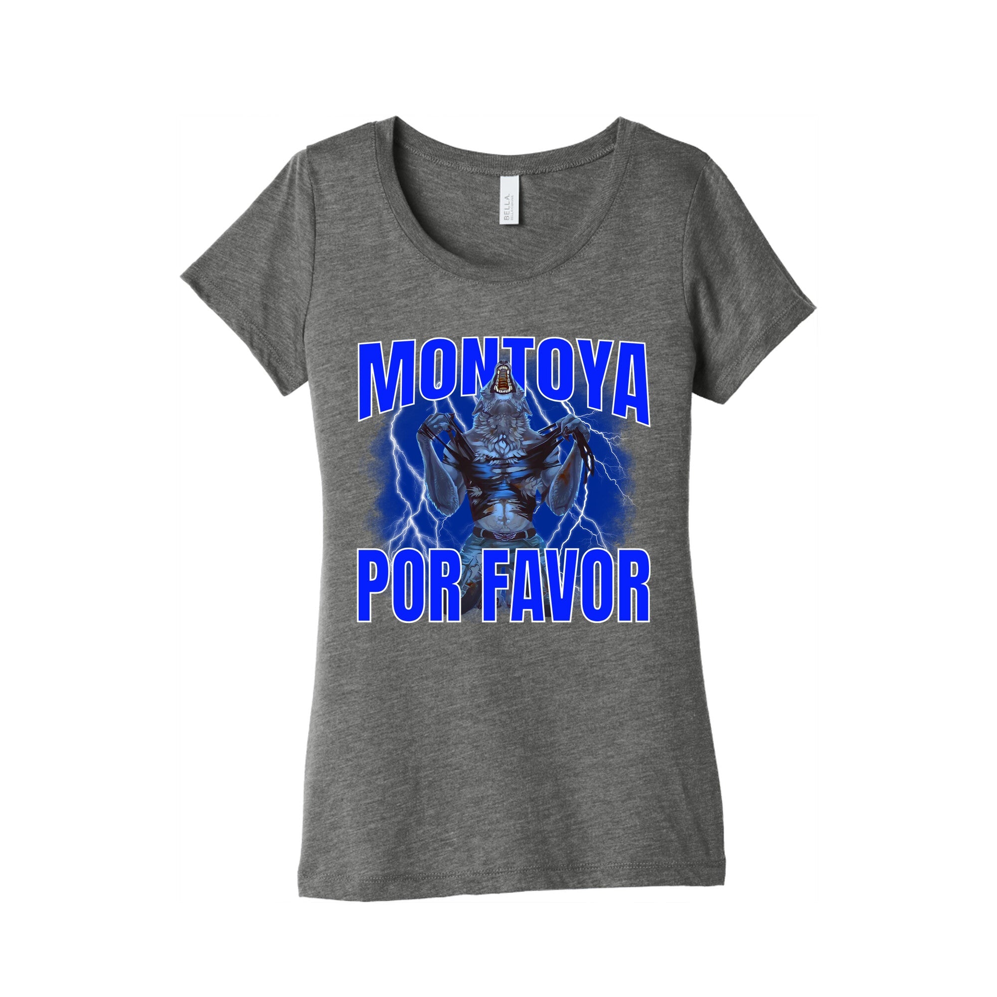 Montoya Por Favor Wolf Meme Womens Triblend Tee