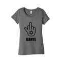Middle Finger F Kanye Womens Triblend Tee