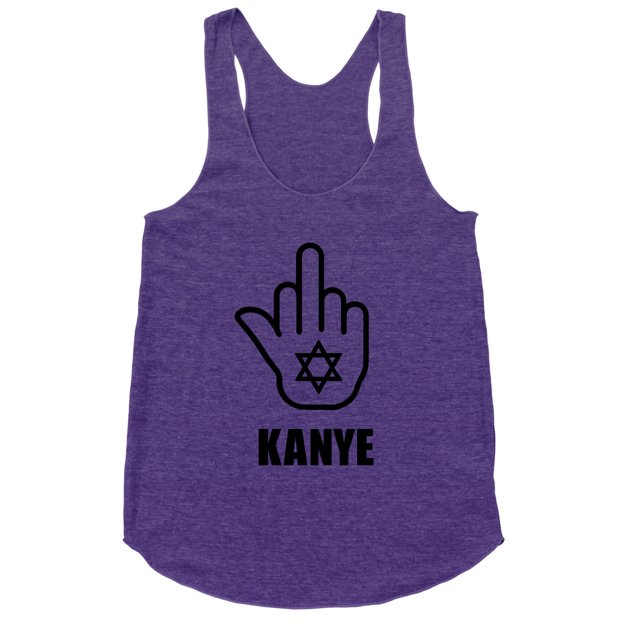 Middle Finger F Kanye Racerback Tank