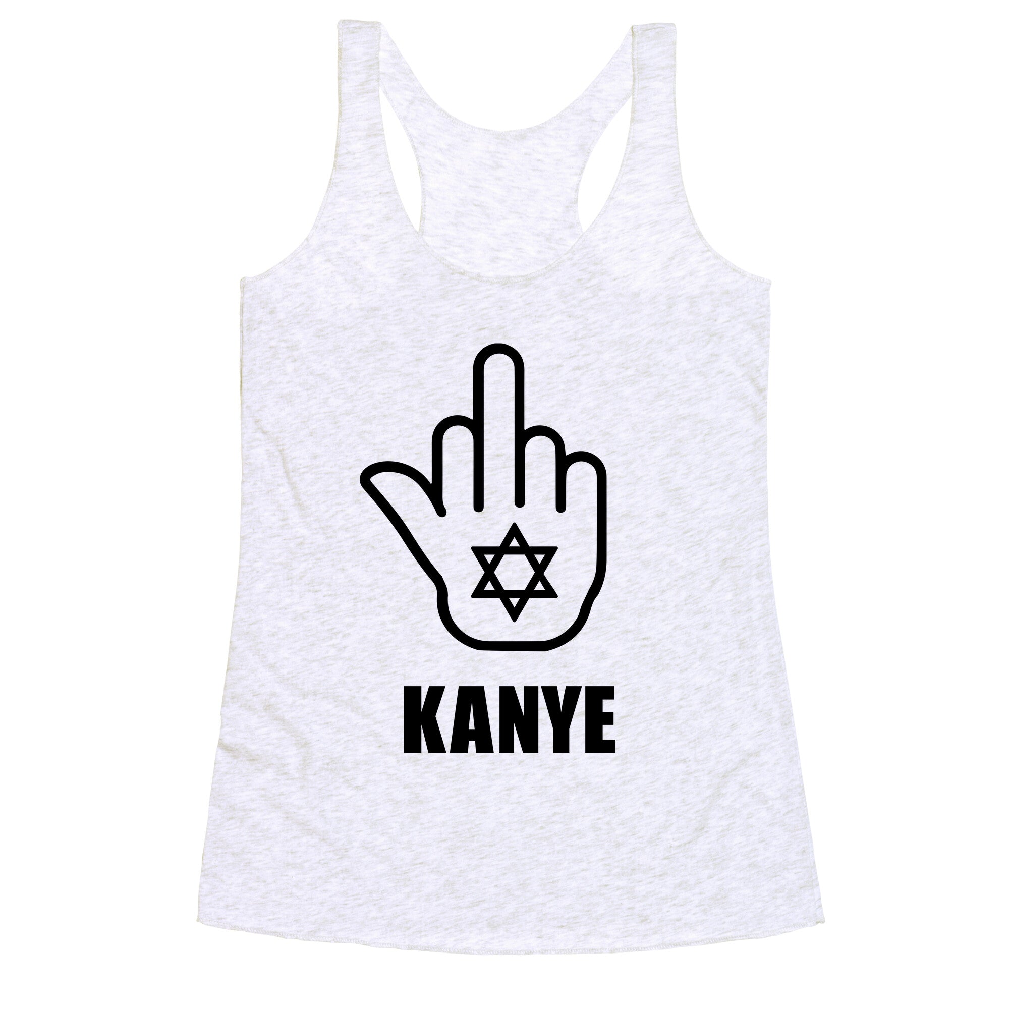 Middle Finger F Kanye Racerback Tank