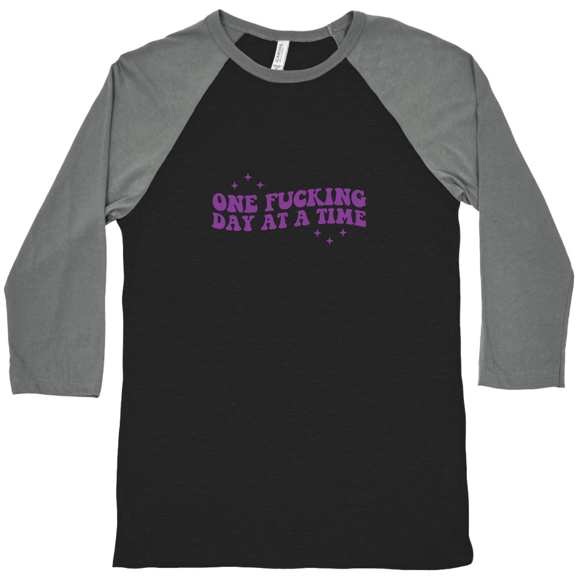 One Fucking Day At A Time Baseball Tee