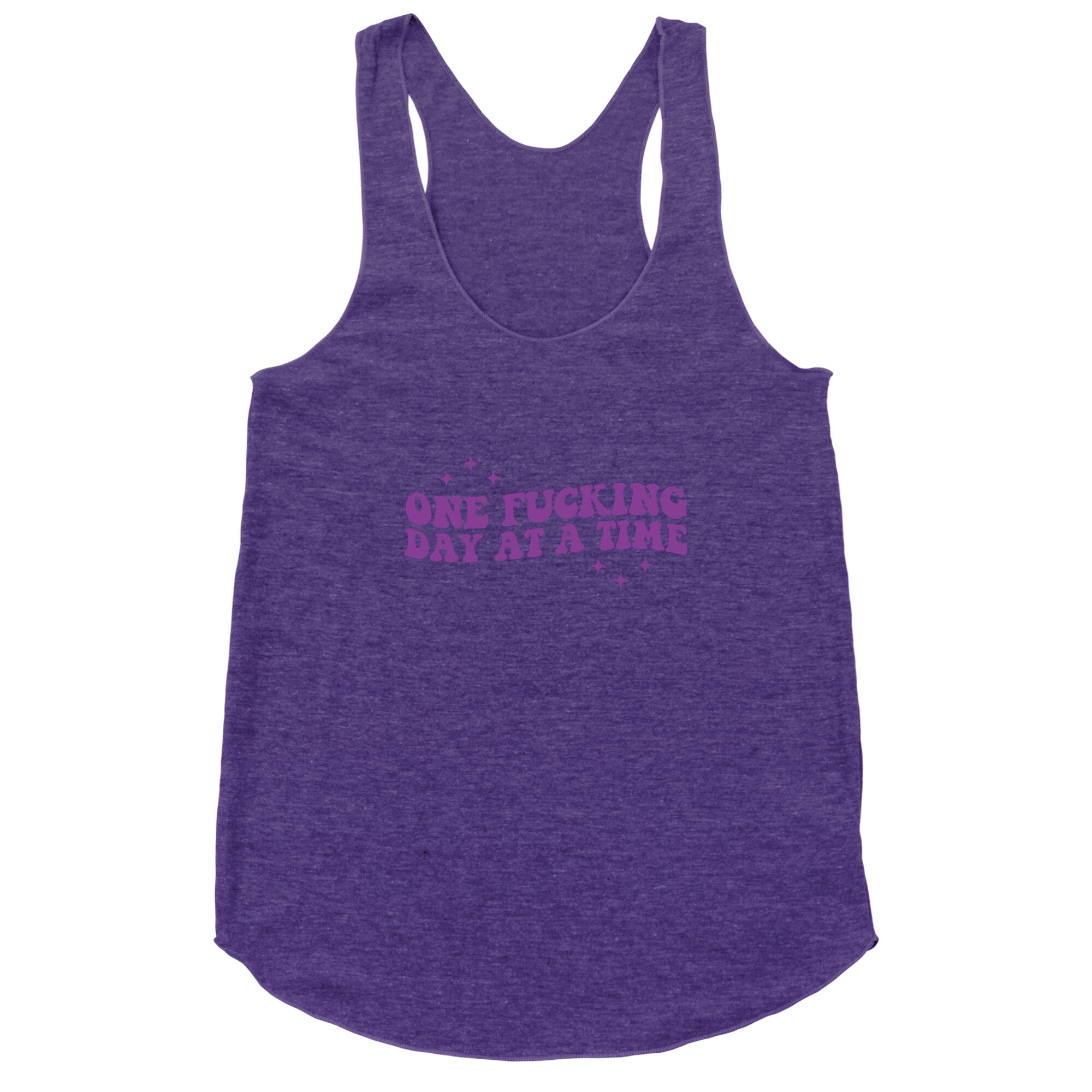 One Fucking Day At A Time Racerback Tank