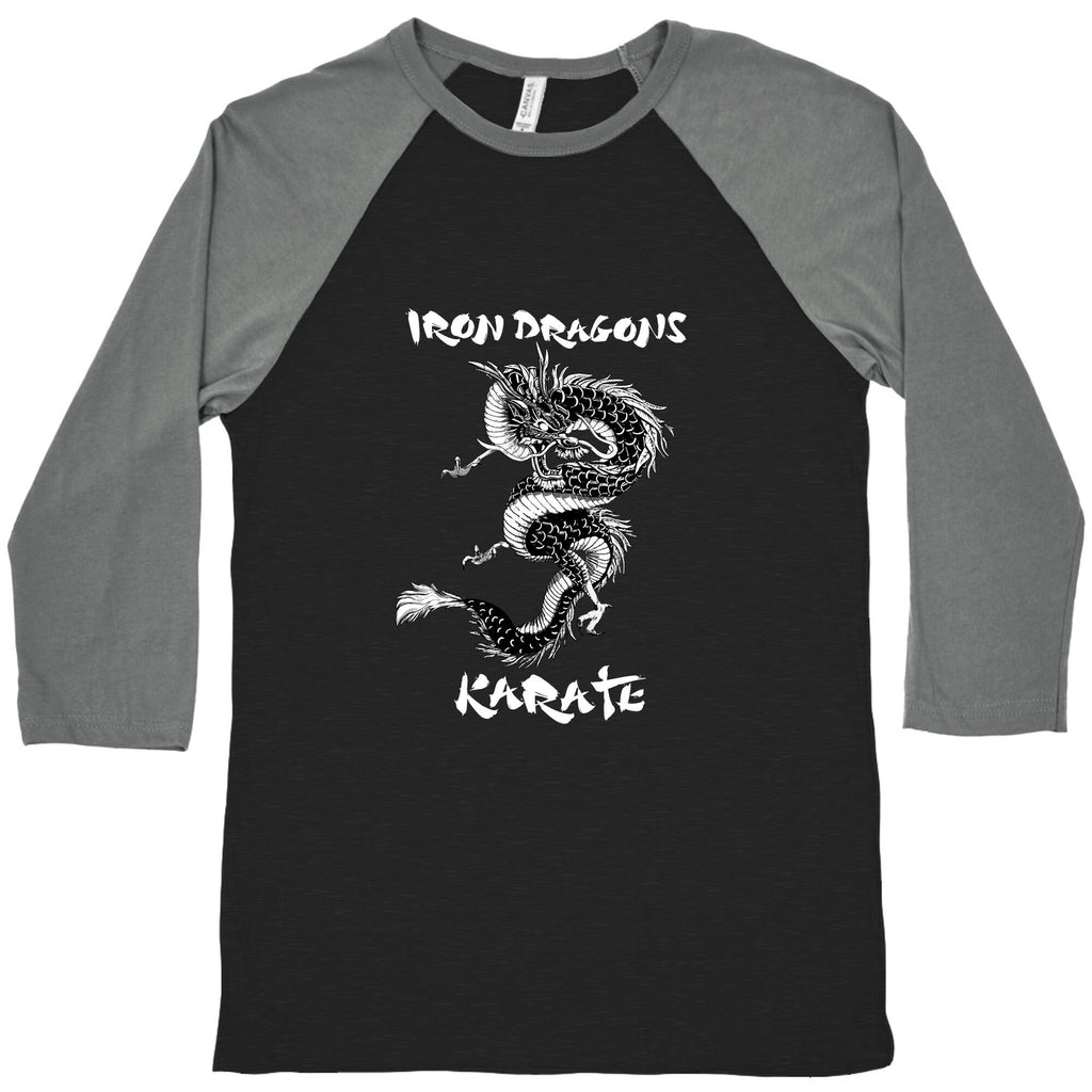 Iron Dragons Karate Baseball Tee