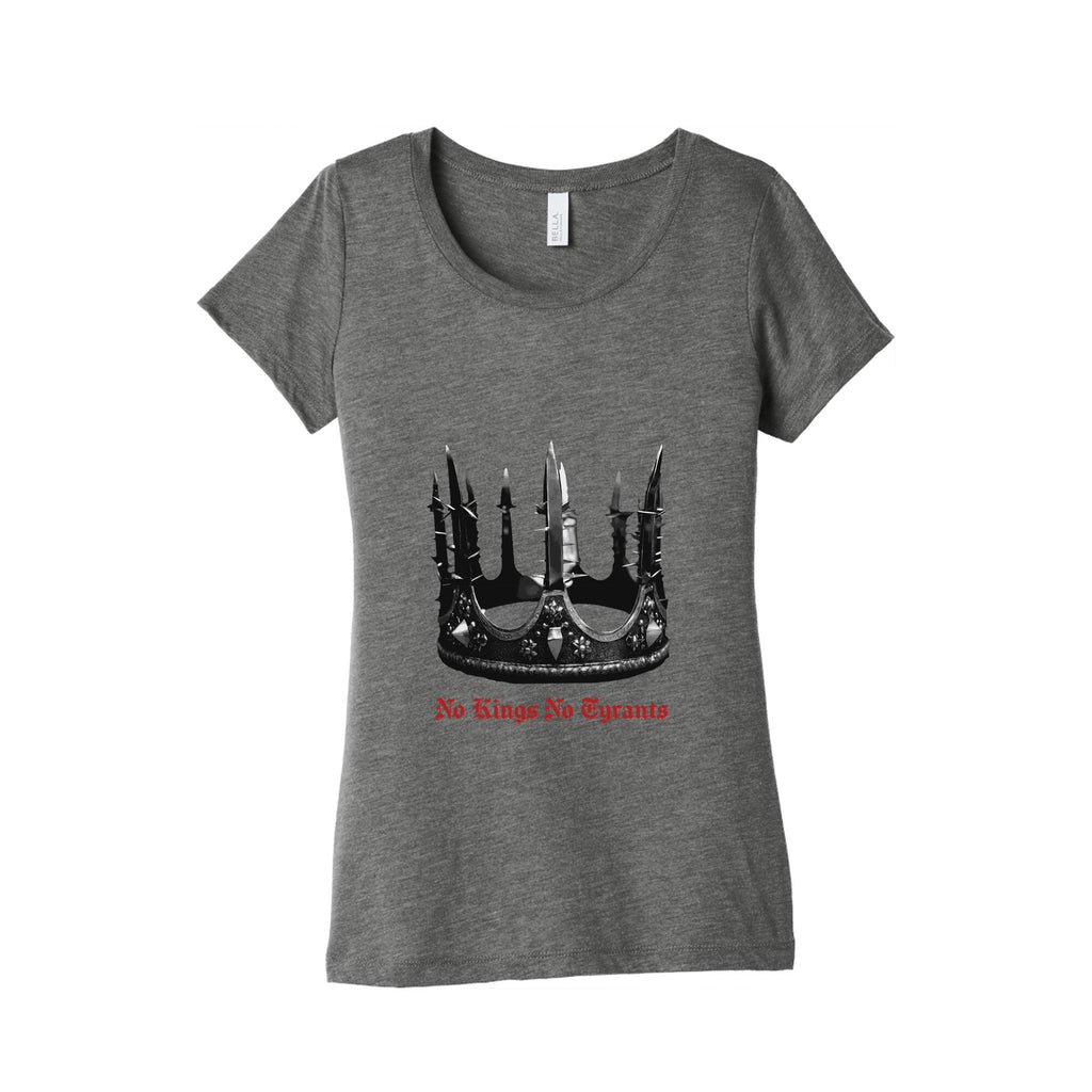 No Kings No Tyrants Crown Womens Triblend Tee