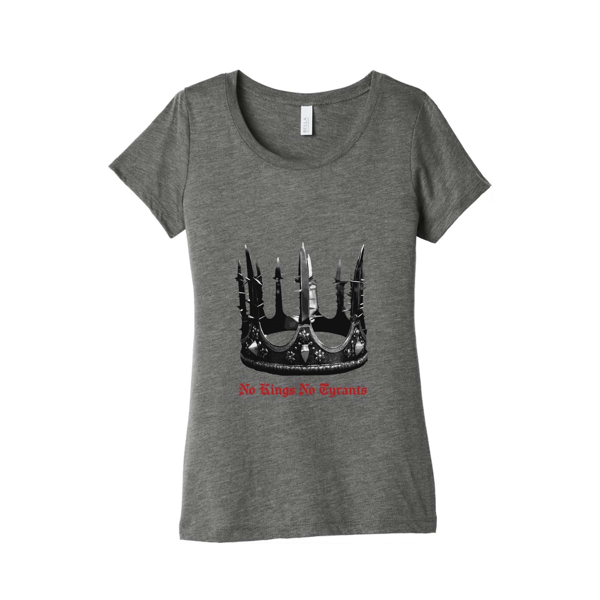 No Kings No Tyrants Crown Womens Triblend Tee