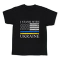 I Stand With Ukraine Flag Kids Tee