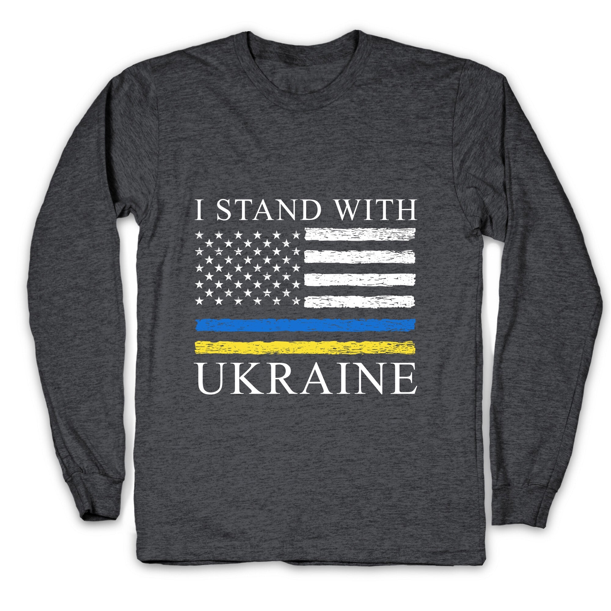 I Stand With Ukraine Flag Longsleeve Tee