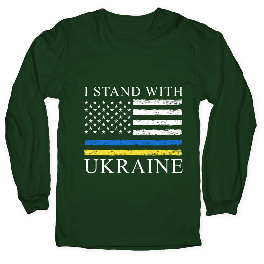 I Stand With Ukraine Flag Longsleeve Tee