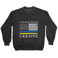 I Stand With Ukraine Flag Crewneck Sweatshirt