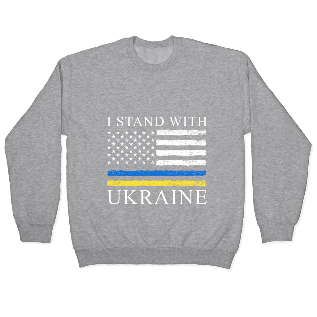 I Stand With Ukraine Flag Crewneck Sweatshirt
