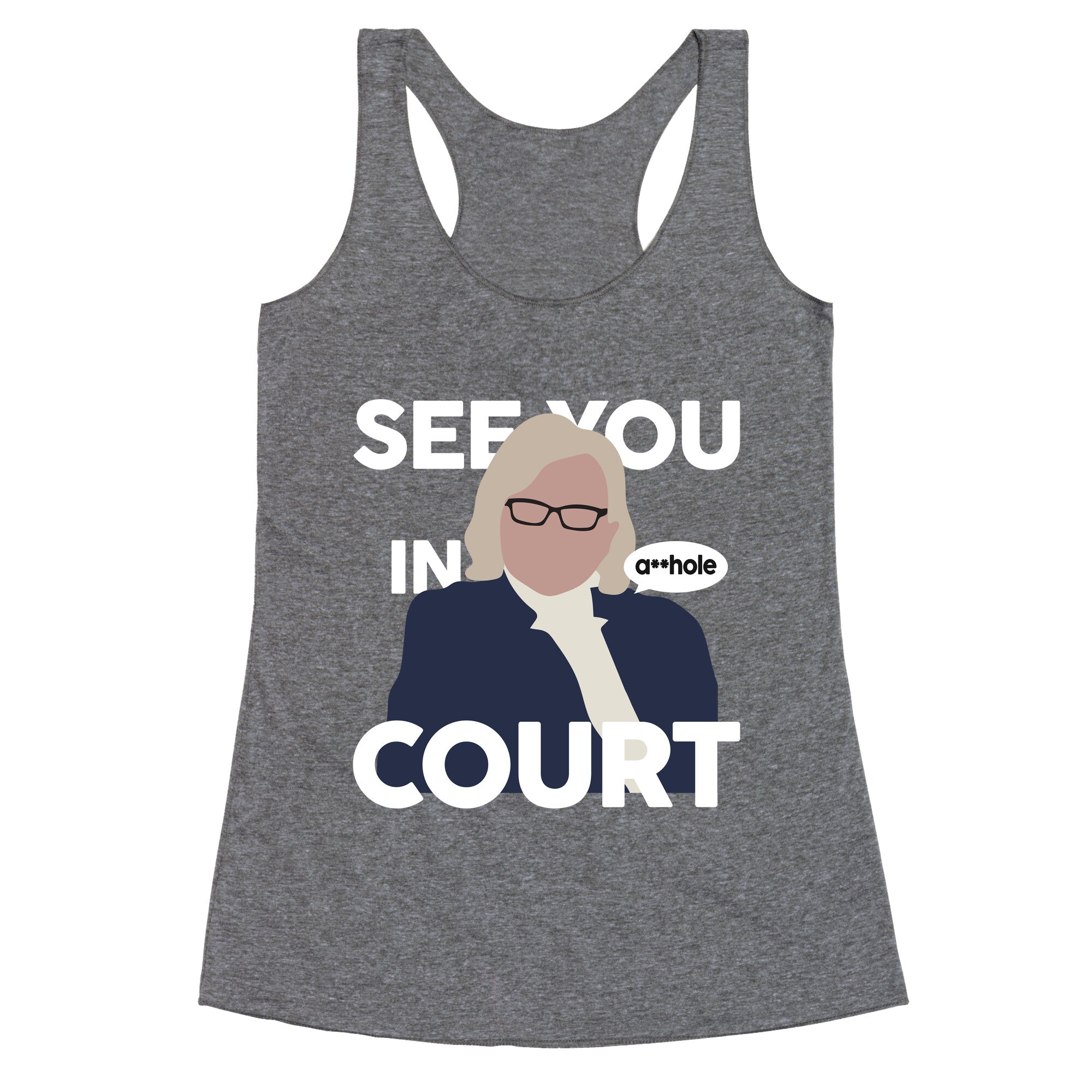See You In Court Governor Janet Mills Racerback Tank